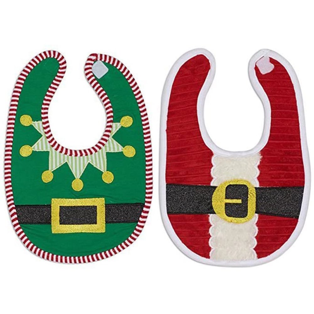 Santa or Elf Baby Bib